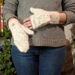 Moufl'taine beige clair et confettis