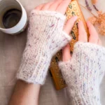 Mitaines Beige et confettis