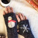 Mitaines Tatouées - Flocon et Bonhomme de neige