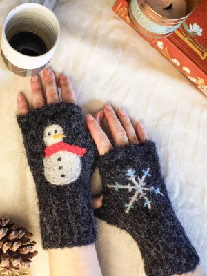 Mitaines Tatouées - Flocon et Bonhomme de neige